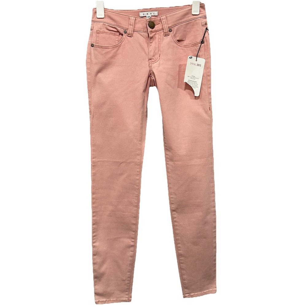 Cabi Jeans Women's Size 00 Nectar Pink Skinny Stretch Casual Wear 5 Pockets NWT
